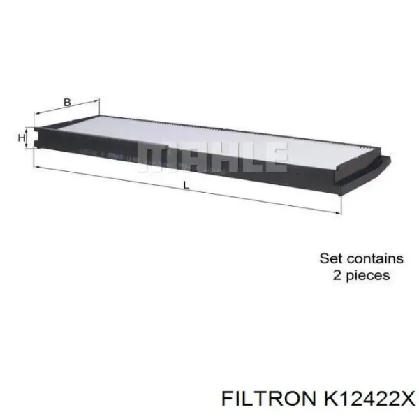 Filtro de habitáculo K12422X Filtron