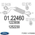 Silenciador central Ford Focus DA, FFS, DS