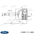 Árbol de transmisión delantero Ford Transit V347/8