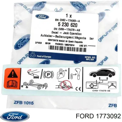 Globo de llave inglesa (cara) FORD 1773092