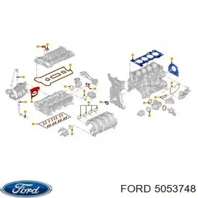 Junta anular, cavidad bujía FORD 5053748