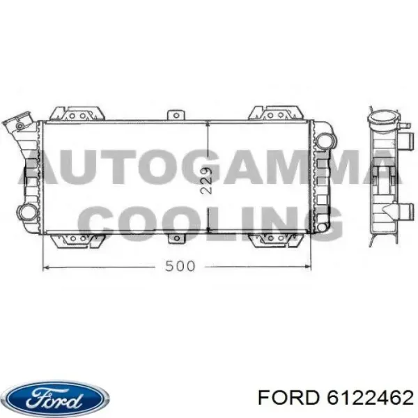 Radiador 6122462 Ford