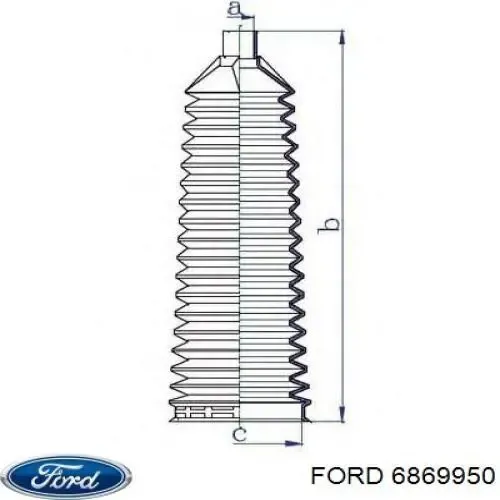Fuelle de dirección Ford 6869950