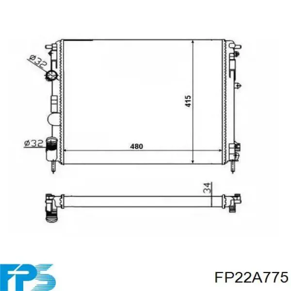Radiador FP22A775 FPS