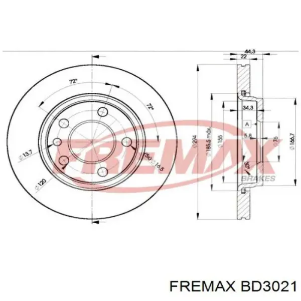 Disco de freno trasero Volkswagen Transporter 7HB, 7HJ, 7EB, 7EJ