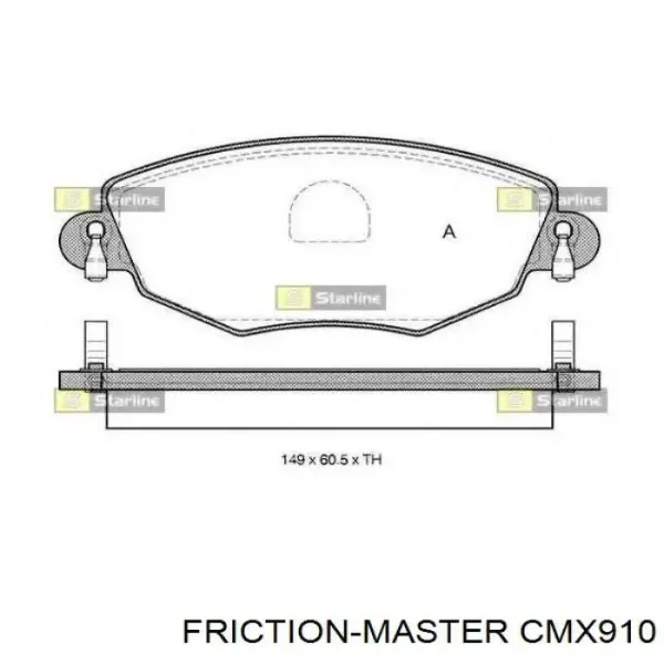 Pastillas de freno CMX910 Friction Master