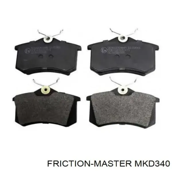 Pastillas de freno traseras MKD340 Friction Master