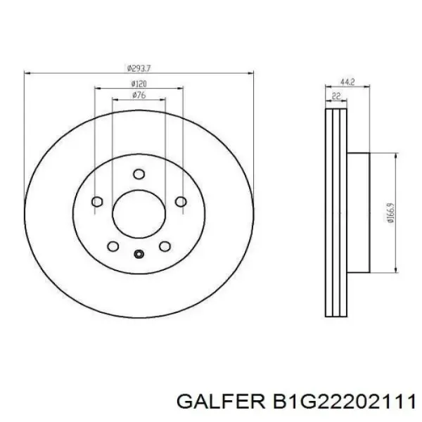Disco de freno trasero Volkswagen Transporter 7HB, 7HJ, 7EB, 7EJ