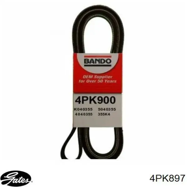 Correa de alternador 4PK897 Gates