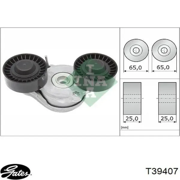 Tensor de correa poli V GX736B248AA Land Rover