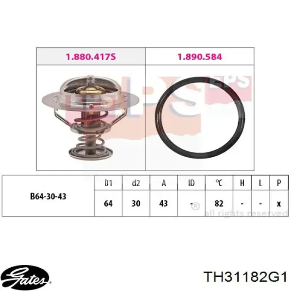 Termostato WV64TA82A Tama