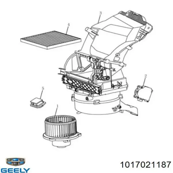 Filtro de habitáculo 1017021187 Geely