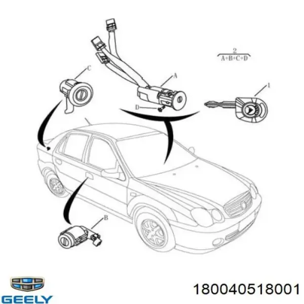 Bombín de arranque Geely CK I