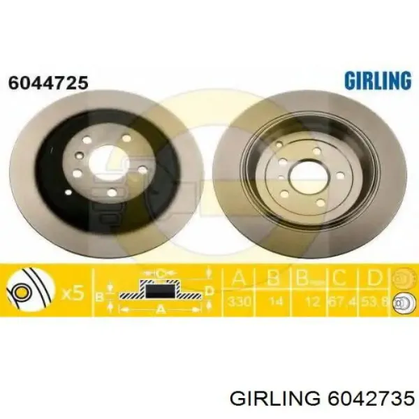 Disco de freno trasero Renault Trafic 2 FL