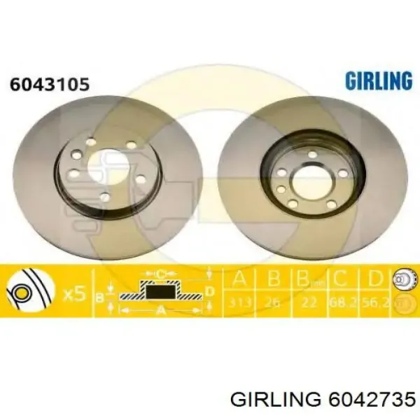 Disco de freno trasero Renault Trafic 2 FL