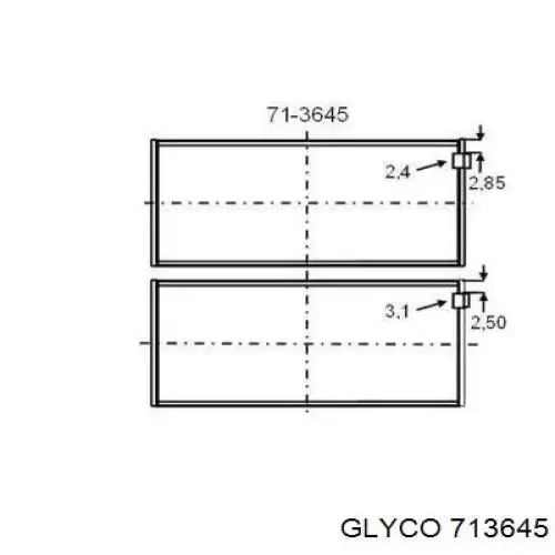 Cojinetes de biela 713645 Glyco