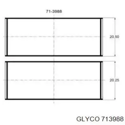 Cojinetes de biela 713988 Glyco