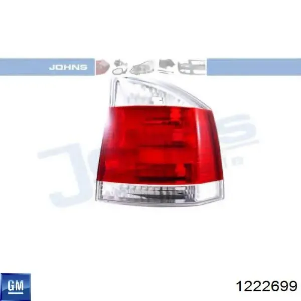 Piloto trasero derecho 1222699 General Motors