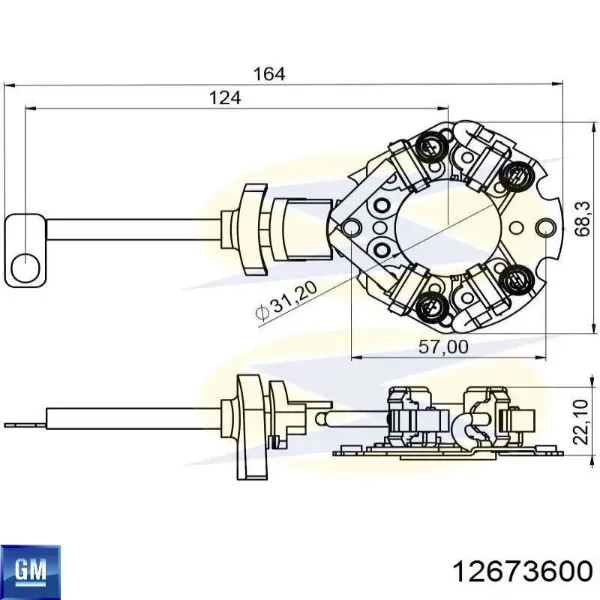 Motor de arranque 12673600 General Motors