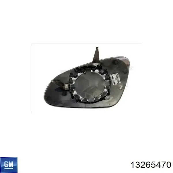 Cristal de espejo retrovisor derecho 13265470 General Motors
