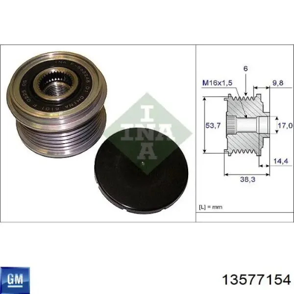 Alternador 13577154 General Motors