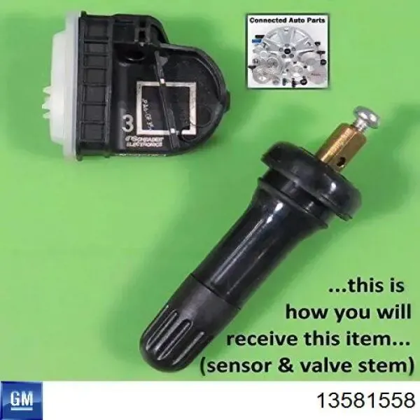 Sensor de presión de neumáticos 13581558 General Motors