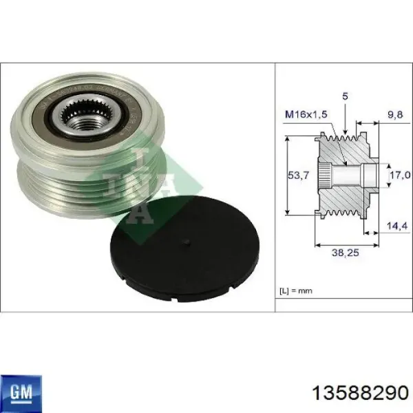 Alternador 13588290 General Motors