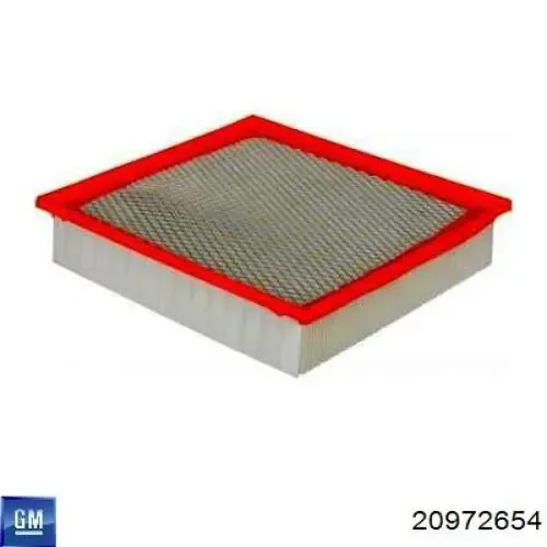 Filtro de aire 20972654 General Motors