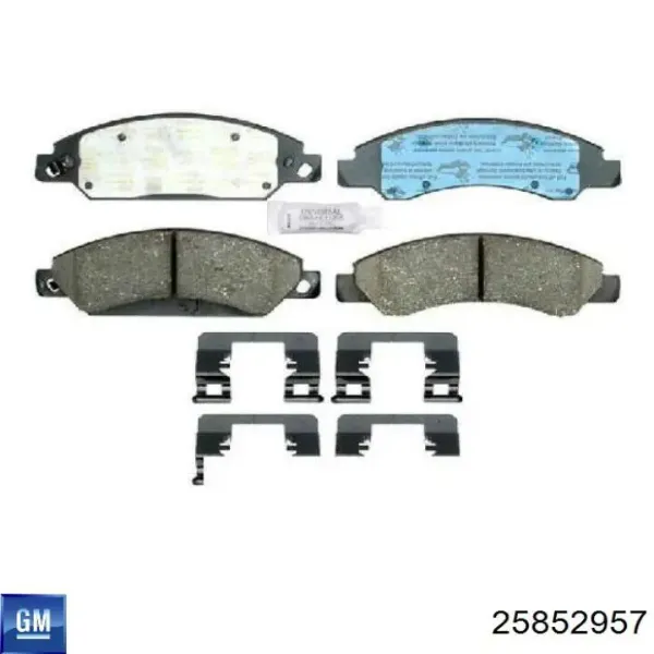 Pastillas de freno 25852957 General Motors