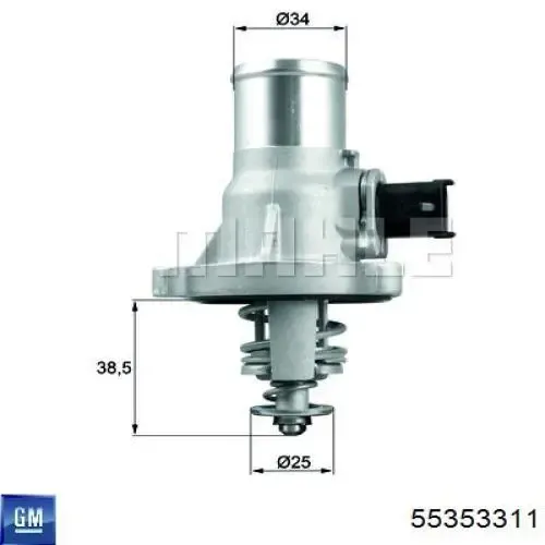 Caja de termostato 55353311 General Motors