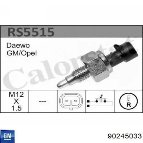 Interruptor, piloto de marcha atrás Opel Astra 51, 52, F35, M35