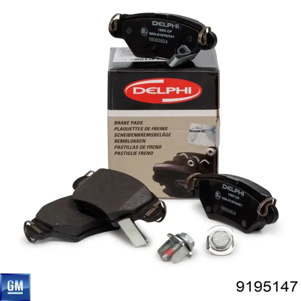 Pastillas de freno traseras 9195147 General Motors