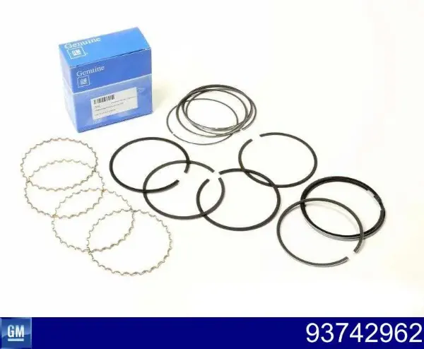 Juego de aros de pistón para motor, sobremedida (+0,25 mm) 93742962 General Motors