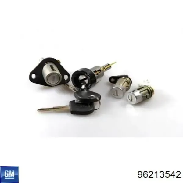 Juego de cerradura de puertas y encendido con llaves 96213542 General Motors