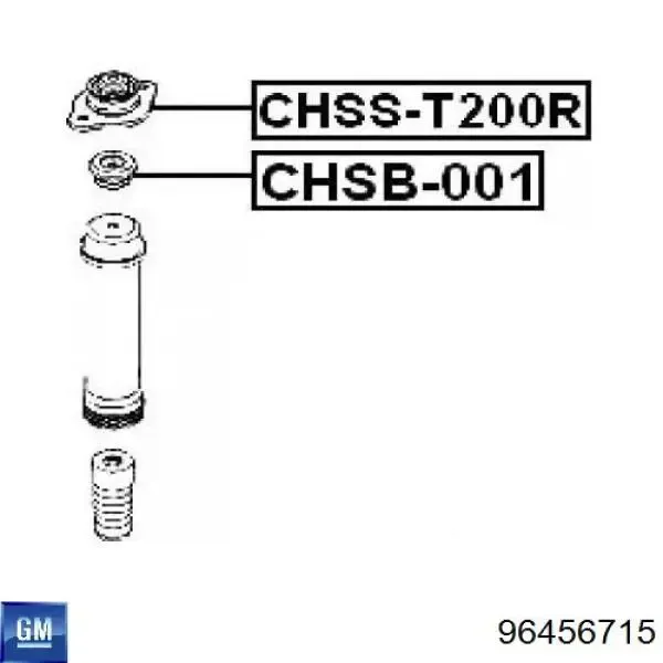 Tope de amortiguador trasero A80012D Korea (oem)