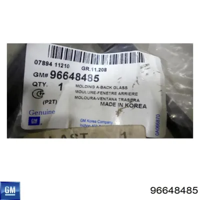 Moldura de luneta trasera GM 96648485