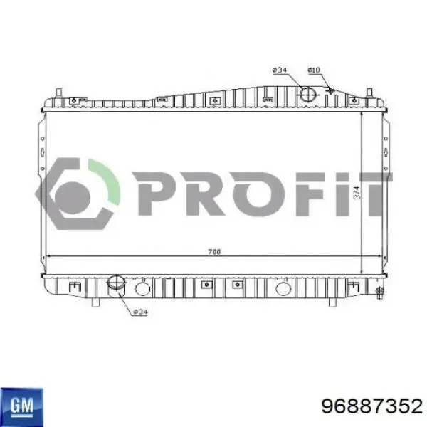 Radiador BM1796 Magneti Marelli