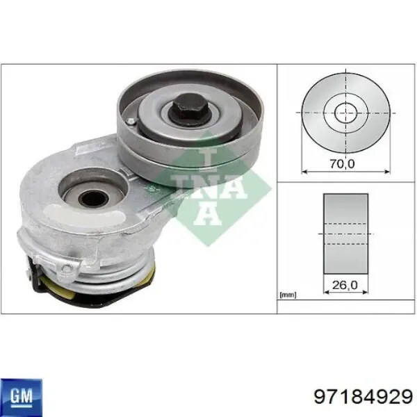 Tensor de correa poli V 97184929 General Motors