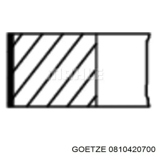 Juego de aros de pistón para 1 cilindro, sobremedida (+0,50 mm) 0810420700 Goetze