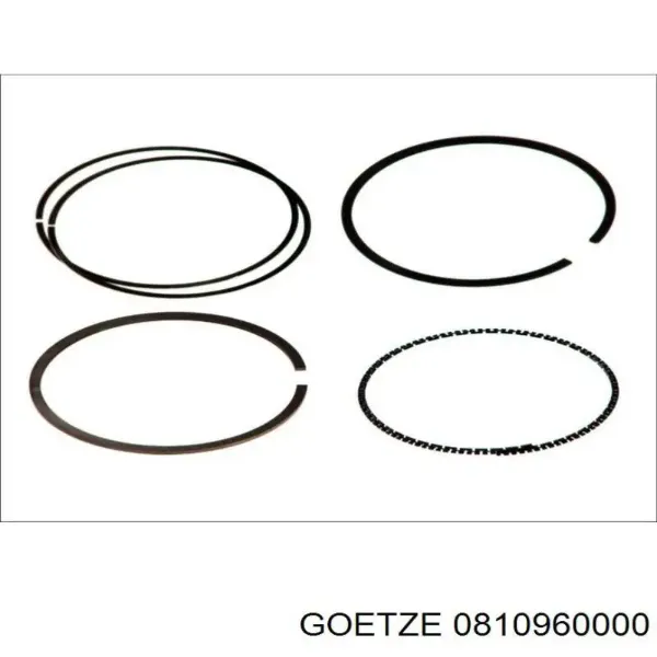 Aros de pistón para 1 cilindro, STD 0810960000 Goetze