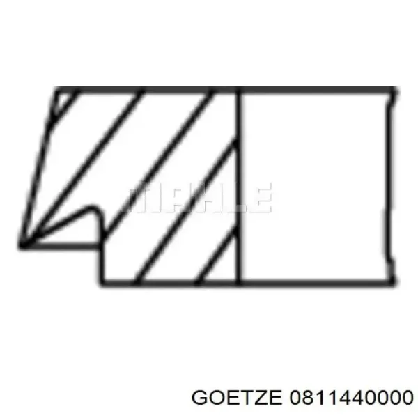 Aros de pistón para 1 cilindro, STD 0811440000 Goetze