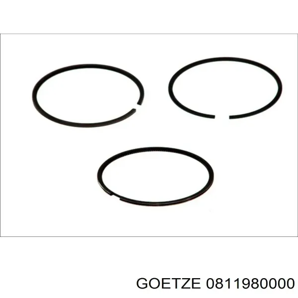 Aros de pistón para 1 cilindro, STD 0811980000 Goetze