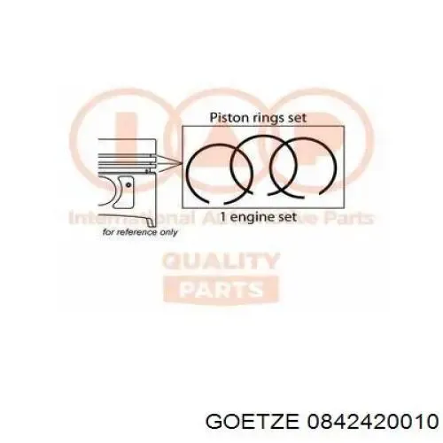 Juego de anillos de pistón, motor, STD 0842420010 Goetze
