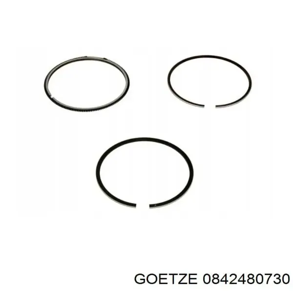 Juego de aros de pistón para 1 cilindro, sobremedida (+0,50 mm) 0842480730 Goetze
