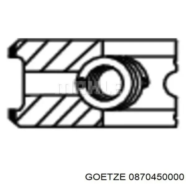 Aros de pistón para 1 cilindro, STD 0870450000 Goetze
