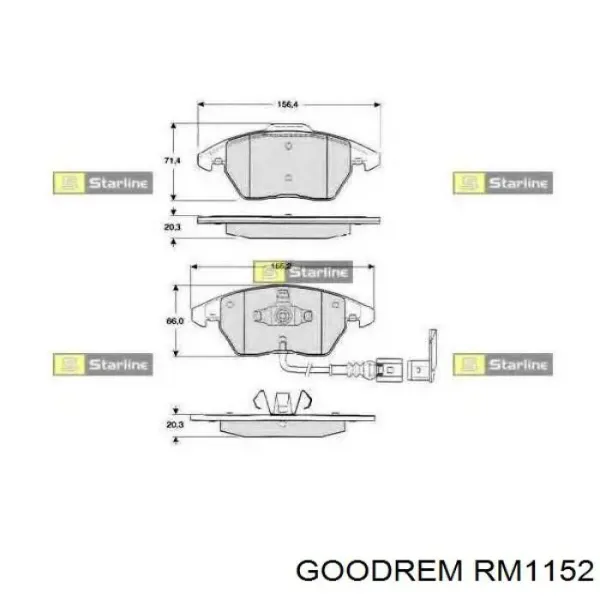 Pastillas de freno RM1152 Goodrem