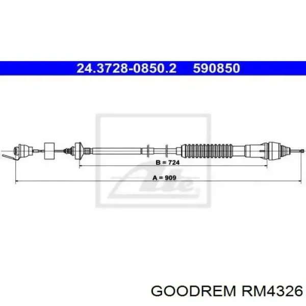 Cable de embrague RM4326 Goodrem