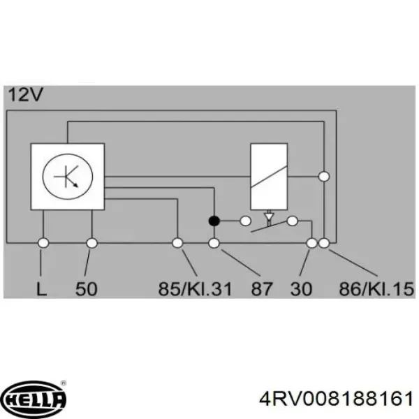 Relé de bujía de precalentamiento Opel Vectra 86, 87