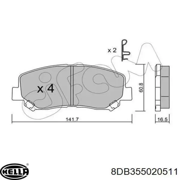 Pastillas de freno delanteras Mazda CX-5 1 KE, GH