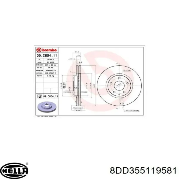 Freno de disco delantero Mazda CX-5 1 KE, GH